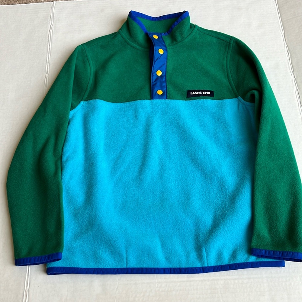 Lands’End Color Block Fleece EUC